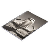 ヴィンテージ飛行機滑走路場面 ノートブック (左側)