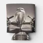 ヴィンテージ飛行機滑走路場面 缶クーラー (裏面)