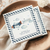 ヴィンテージ飛行機男の子のシャワーのナプキン スタンダードカクテルナプキン