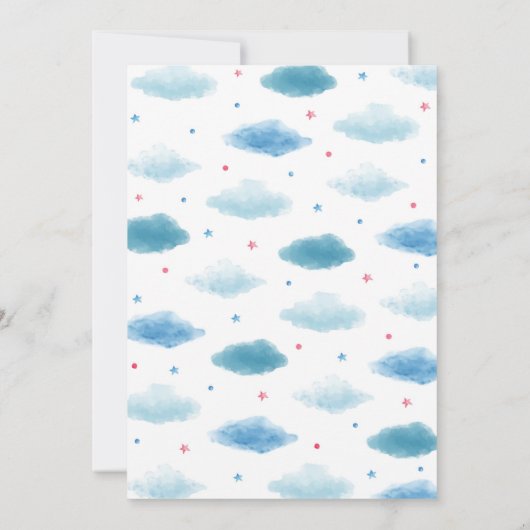 ヴィンテージ飛行機男の赤ちゃんベビーシャワー招待状 招待状 (裏面)