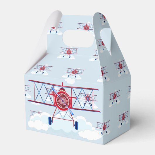 ヴィンテージ飛行機空力飛行機飛行士パーティー フェイバーボックス (裏面サイド)