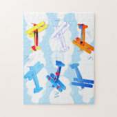 ヴィンテージ飛行機空力飛行機 ジグソーパズル (縦)