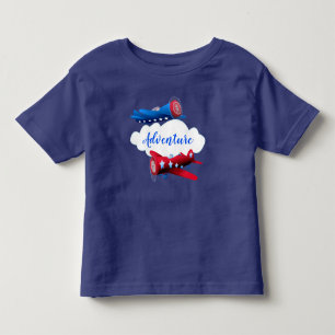 ヴィンテージ飛行機空力飛行機 トドラーTシャツ