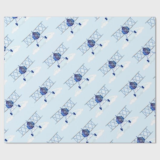 ヴィンテージ飛行機空力飛行機 ラッピングペーパー (フラット)