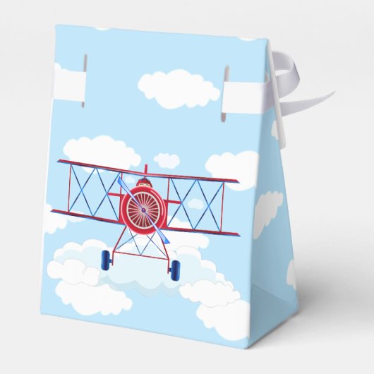 ヴィンテージ飛行機空軍エアショー誕生日パーティー フェイバーボックス (裏面サイド)