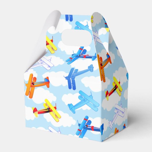 ヴィンテージ飛行機空軍エアショー誕生日パーティー フェイバーボックス (裏面サイド)