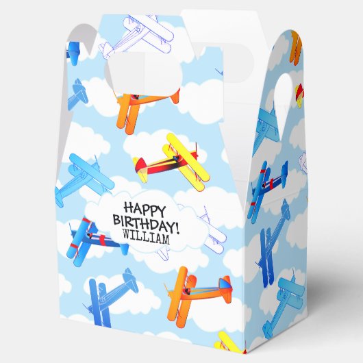 ヴィンテージ飛行機空軍エアショー誕生日パーティー フェイバーボックス (オープン)