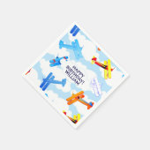 ヴィンテージ飛行機空軍飛行機誕生日会 スタンダードカクテルナプキン (角)