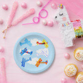 ヴィンテージ飛行機空軍飛行機誕生日会 ペーパープレート (パーティー)