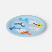 ヴィンテージ飛行機空軍飛行機誕生日会 ペーパープレート (アングル)