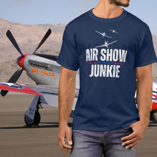 ヴィンテージ飛行機航空ショー愛好家 第二次世界大戦航空 Tシャツ