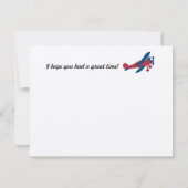 ヴィンテージ飛行機航空便ありがとう サンキューカード (裏面)