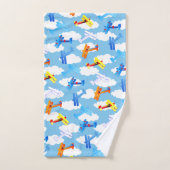 ヴィンテージ飛行機航空空力パイロット バスタオルセット (ハンドタオル)