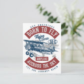 ヴィンテージ飛行機色 ポストカード (スタンド正面)
