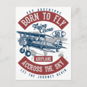 ヴィンテージ飛行機色 ポストカード (正面)