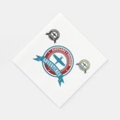 ヴィンテージ飛行機観光アドベンチャーロゴ航空 スタンダードランチョンナプキン (角)