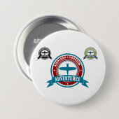 ヴィンテージ飛行機観光アドベンチャーロゴ航空 缶バッジ (正面&裏面)