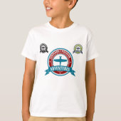 ヴィンテージ飛行機観光アドベンチャーロゴ航空 Tシャツ (正面)