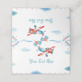 ヴィンテージ飛行機誕生日座席表 プレイスカード (外部開封)