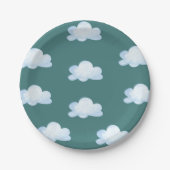 ヴィンテージ飛行機誕生日招待状タイムフライ ペーパープレート (正面)