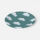 ヴィンテージ飛行機誕生日招待状タイムフライ ペーパープレート (アングル)