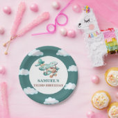 ヴィンテージ飛行機誕生日招待状タイムフライPap ペーパープレート (パーティー)