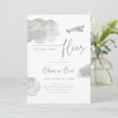 ヴィンテージ飛行機誕生日招待状 招待状 (スタンド正面)