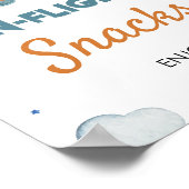 ヴィンテージ飛行機誕生日表記号 ポスター (角)