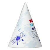 ヴィンテージ飛行機誕生日 パーティーハット (左)