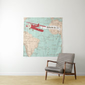 ヴィンテージ飛行機誕生日/ベビーシャワーバナー タペストリー (インサイチュ)