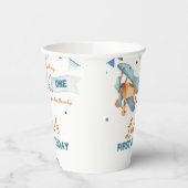 ヴィンテージ飛行機誕生日 紙コップ (左)