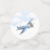 ヴィンテージ飛行機赤ちゃんシャワーテーブル紙吹雪 コンフェッティ (スモール正面)