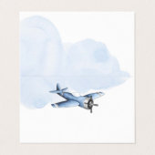 ヴィンテージ飛行機赤ちゃんシャワー食品テーブルカード 名刺 (外部フラット)