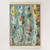 ヴィンテージ飛行機運フランスの転盤ゲーム ジグソーパズル (縦)