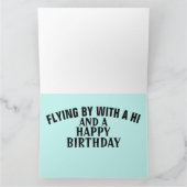 ヴィンテージ飛行機飛行機誕生日カード カード (内部)