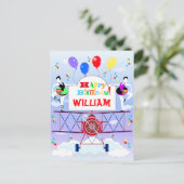 ヴィンテージ飛行機飛行機飛行機曲技飛行機風船 ポストカード (スタンド正面)