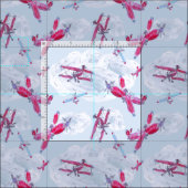 ヴィンテージ飛行機飛行機、飛行機 ファブリック (タイル)