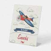 ヴィンテージ飛行機食品パーティー標識 台座サイン (正面)