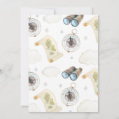 ヴィンテージ飛行機2フライ旅行第2誕生日パーティー 招待状 (裏面)