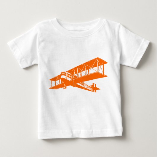 ヴィンテージ飛行機 – オレンジ ベビーTシャツ (正面)
