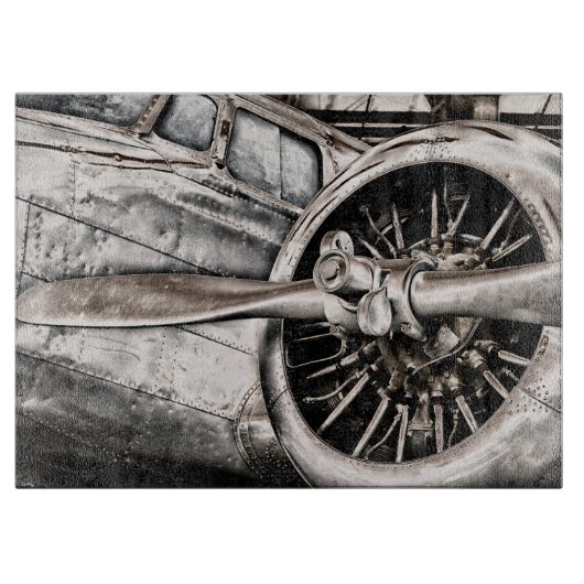 ヴィンテージ飛行機 カッティングボード (正面)