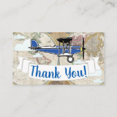 ヴィンテージ飛行機&クラウドワールドマップブックリクエスト エンクロージャーカード (裏面)