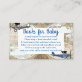 ヴィンテージ飛行機&クラウドワールドマップブックリクエスト エンクロージャーカード (正面)