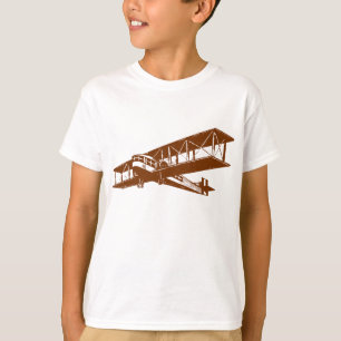 ヴィンテージ飛行機 – クルミ Tシャツ