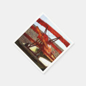 ヴィンテージ飛行機:シャーリー・テイラー スタンダードカクテルナプキン (角)