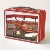 ヴィンテージ飛行機：シャーリー・テイラー メタルランチボックス (正面)