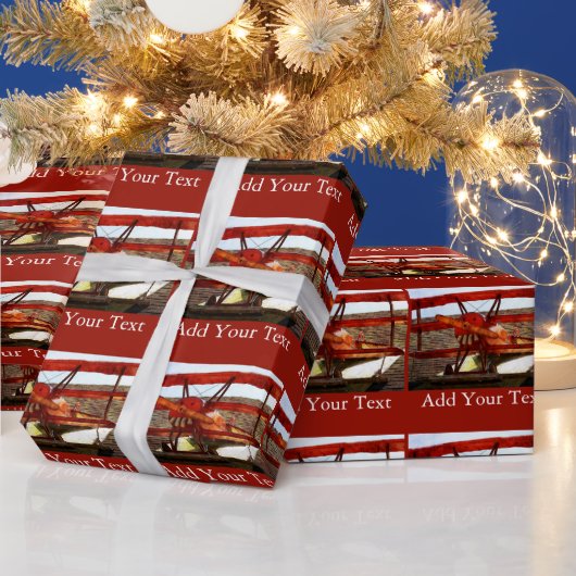 ヴィンテージ飛行機:シャーリー・テイラー ラッピングペーパー (クリスマス)