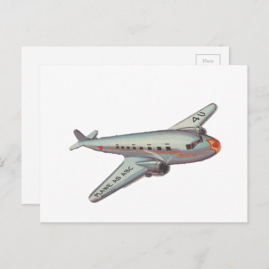 ヴィンテージ飛行機 シーズンポストカード (正面/裏面)