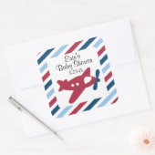 ヴィンテージ飛行機 スクエアシール (封筒)