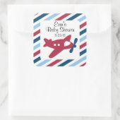 ヴィンテージ飛行機 スクエアシール (バッグ)